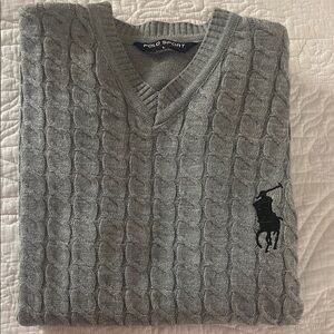 Polo by Ralph Lauren V-Neck Gray Sweater